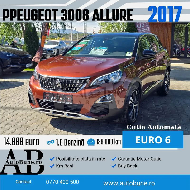 Peugeot 3008 II [2016 - Prezent] THP 165 EAT6 Stop & Start Allure 2017